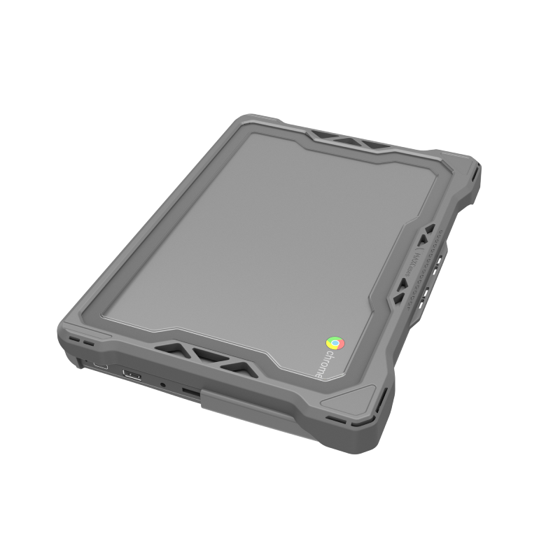 MaxCases Extreme Shell-F Slide Case for Lenovo 300e/500e G3 Chromebook/Windows 11" (Gray/Clear)