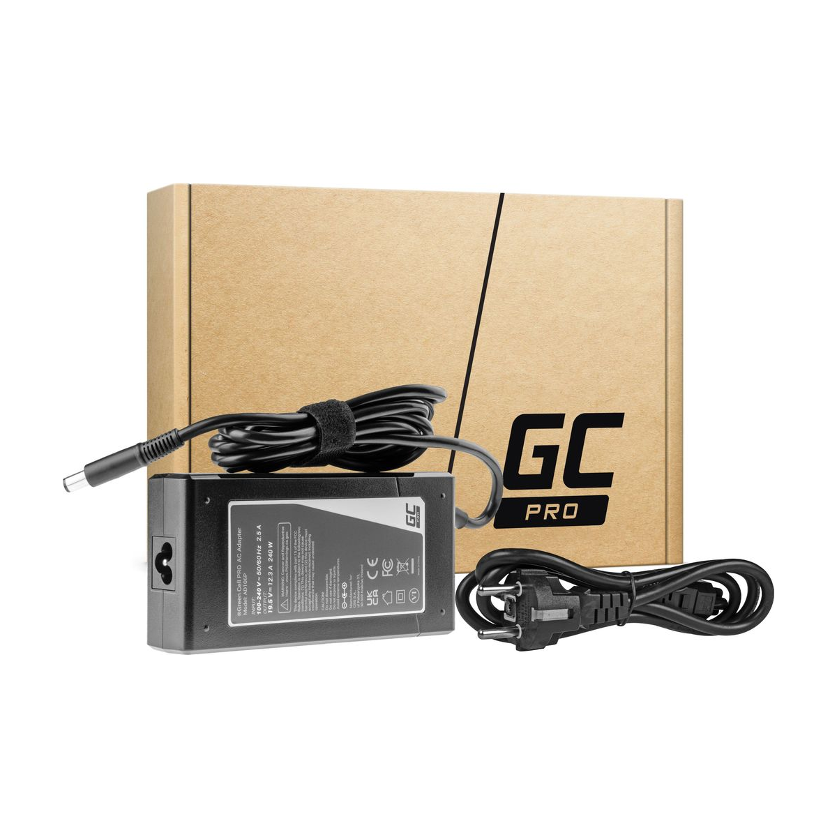 240W Laptop Charger for Dell Precision 7510, 7710, M4700, Green Cell 19.5V 12.3A