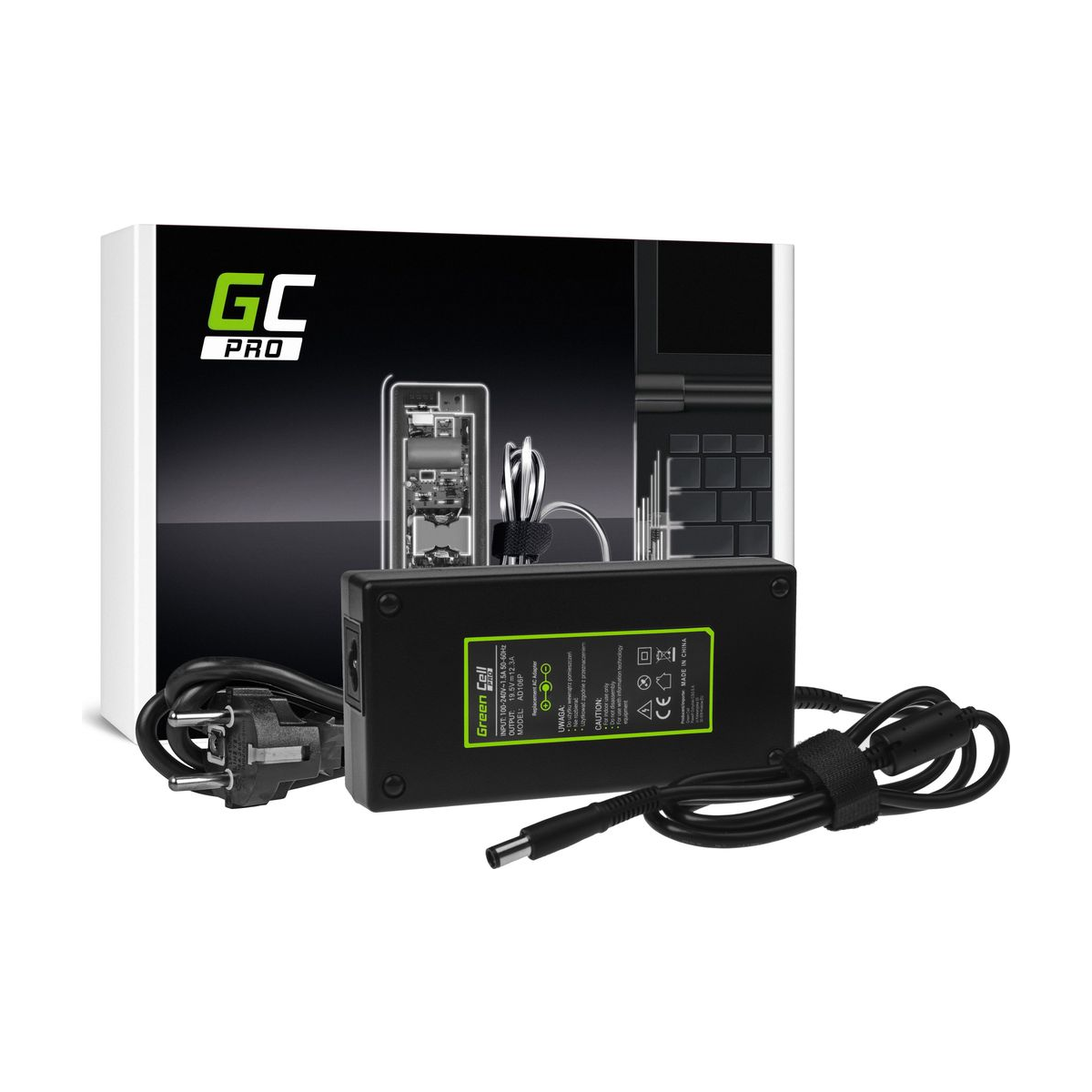 240W Laptop Charger for Dell Precision 7510, 7710, M4700, Green Cell 19.5V 12.3A 1