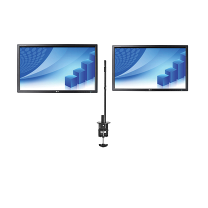 2x S24E450M 24 inch dual arm stand