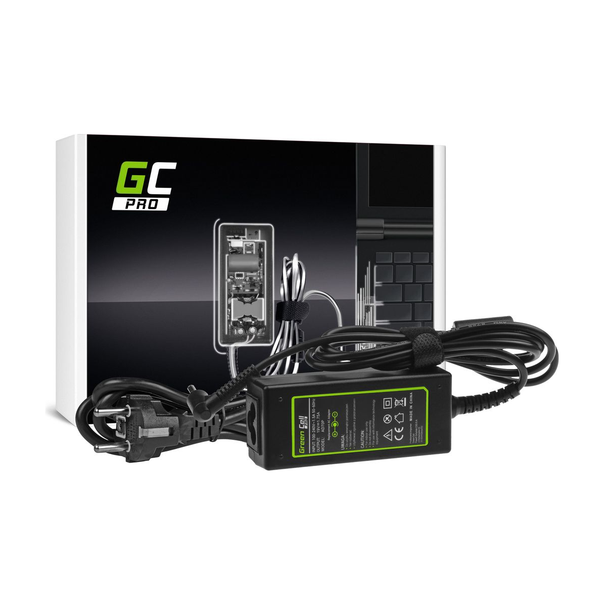 33W Laptop Charger for Asus X201E, Vivobook F200CA, F200MA, Green Cell 19V 1.75A