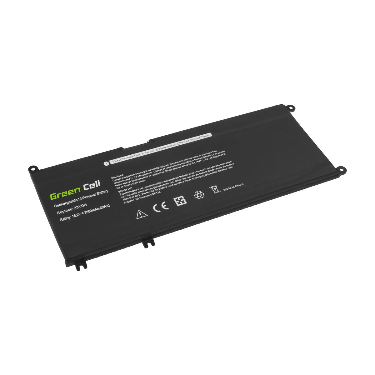 33YDH Laptop Battery for Dell Inspiron G3, 3579, 3779 G5, Green Cell 3400mAh 1