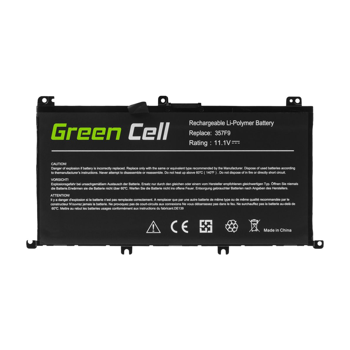 357F9 Laptop Battery for Dell Inspiron 15, 5576, 5577, Green Cell 4200mAh 2