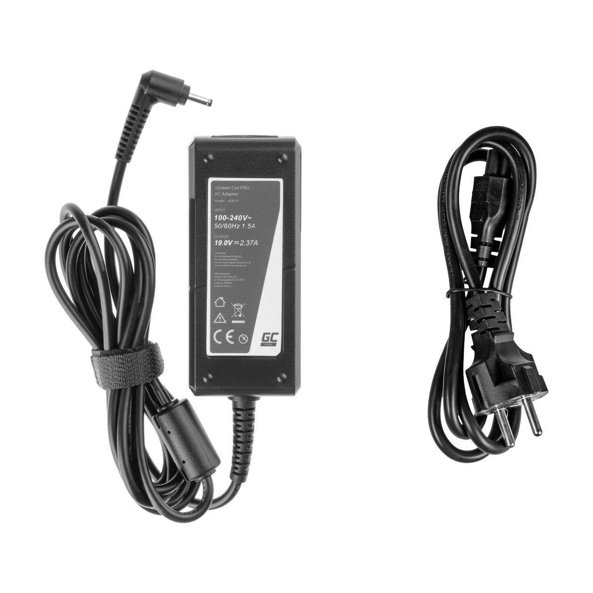 45W Laptop Charger for Asus ZenBook UX21E, UX31E, Green Cell 19V 2.37A 3
