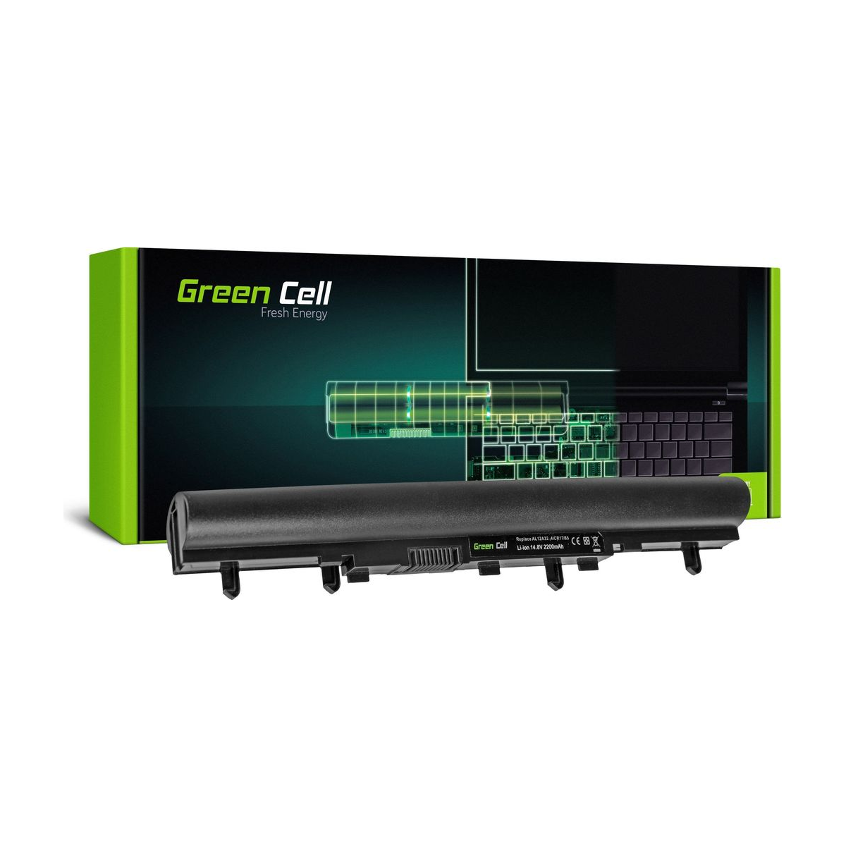 4ICR17/65 Laptop Battery for Acer Aspire E1-510, E1-522, E1-530, Green Cell 2200mAh