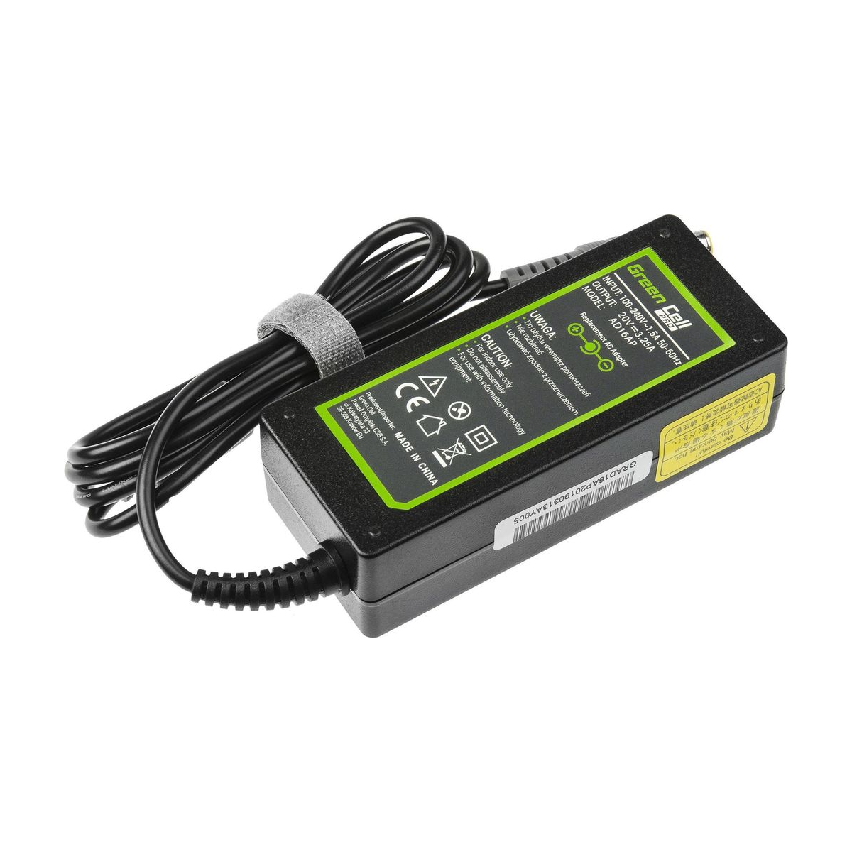 65W Laptop Charger for Lenovo B580, B590, ThinkPad T400, Green Cell 20V 3.25A 2