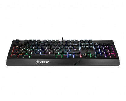 MSI VIGOR GK20 RGB Gaming Keyboard ' UK Layout, Membrane switches, Rainbow RGB Lighting effect, Ergonomic keycaps, Hotkeys for