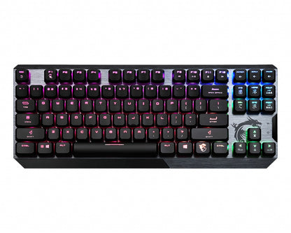 MSI VIGOR GK50 LOW PROFILE TKL Mechanical Gaming Keyboard 'UK-Layout, KAILH Low-Profile Switches, Multi-Layer RGB LED Backlit,
