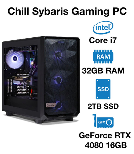 Chill Sybaris Gaming PC Intel Core i7 | 32GB RAM | 2TB SSD | GeForce RTX 4080 16GB | Windows 10 Pro