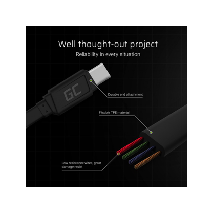 Green Cell USB C Cable 25 cm 2