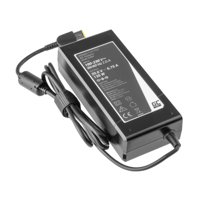 Green Cell PRO Charger / AC Adapter 20V 6.75A 135W for Lenovo IdeaPad Gaming L340-15 L340-17 15ARH05 15IMH05 Legion Y520 Y530