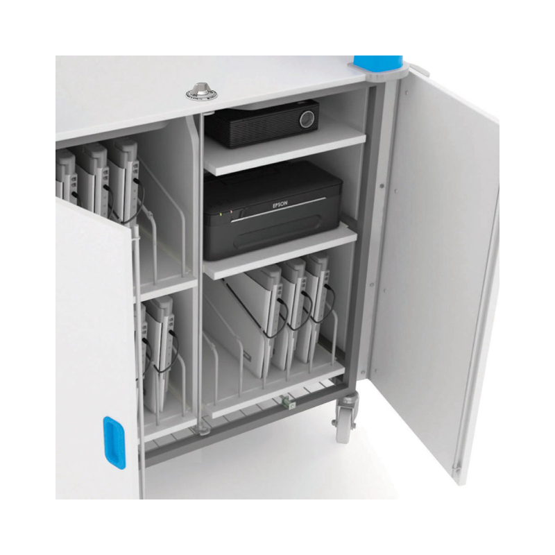 LapCabby 15V – Mobile Device Classroom Charging Trolley 12