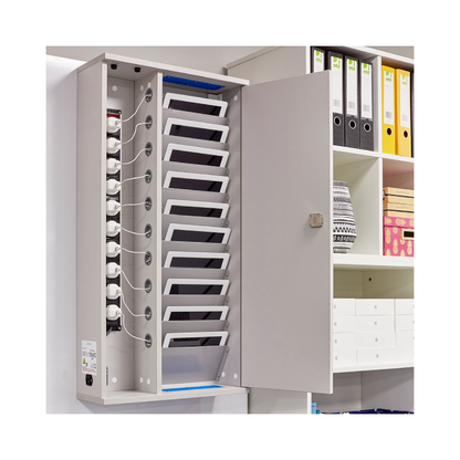 LapCabby Lyte Wall Storage BL Office 1000x1000 Open side