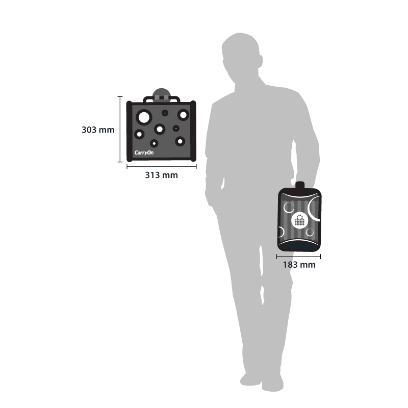 Lock n Charge CarryOn BLACK USB Charge 7