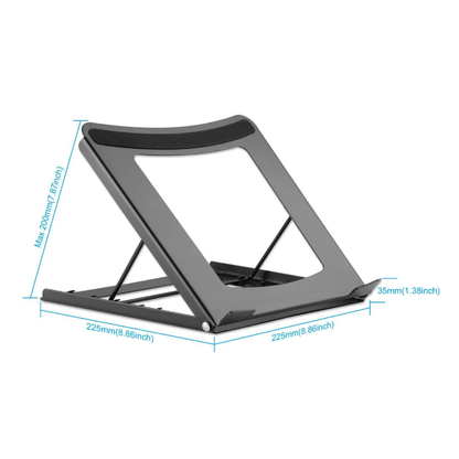 Manhattan Laptop and Tablet Stand, Adjustable (5 positions), Suitable for all tablets and laptops up to 15.6"