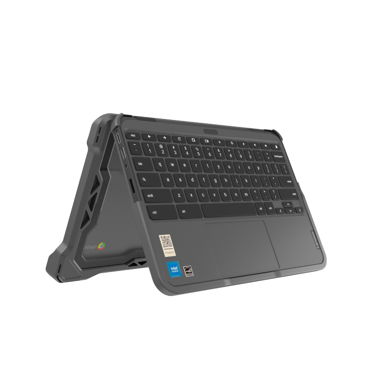 MaxCases Extreme Shell-F Slide Case for Lenovo 300e/500e G3 Chromebook/Windows 11" (Gray/Clear)