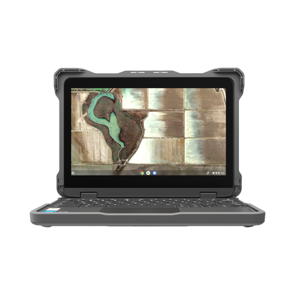 MaxCases Extreme Shell-F Slide Case for Lenovo 300e/500e G3 Chromebook/Windows 11" (Gray/Clear)