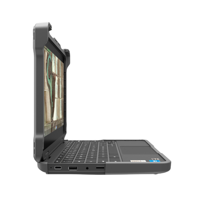 MaxCases Extreme Shell-F Slide Case for Lenovo 300e/500e G3 Chromebook/Windows 11" (Gray/Clear)