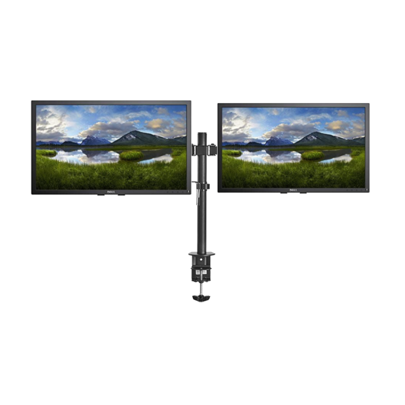 2x Dell P2018H 22" Monitor + Dual Arm Stand Bundle