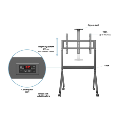 MultiBrackets Motorized Collaboration Floorstand 55" 86" 10