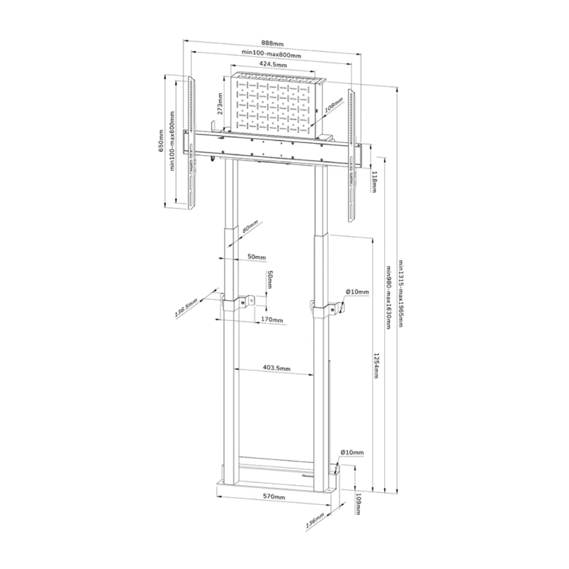 Neomounts WL55 875BL1 Motorised Wall Mount 17