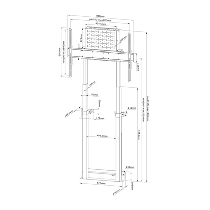Neomounts WL55 875BL1 Motorised Wall Mount 17