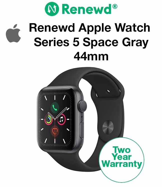 Renewd Apple Watch Series 5 Space Gray/Black 44mm