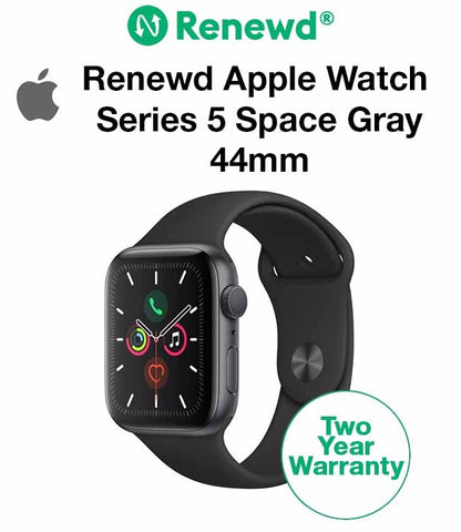 Renewd Apple Watch Series 5 Space Gray/Black 44mm