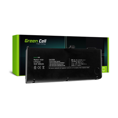 A1321 Laptop Battery for Apple MacBook Pro 15, A1286, Green Cell 5200mAh