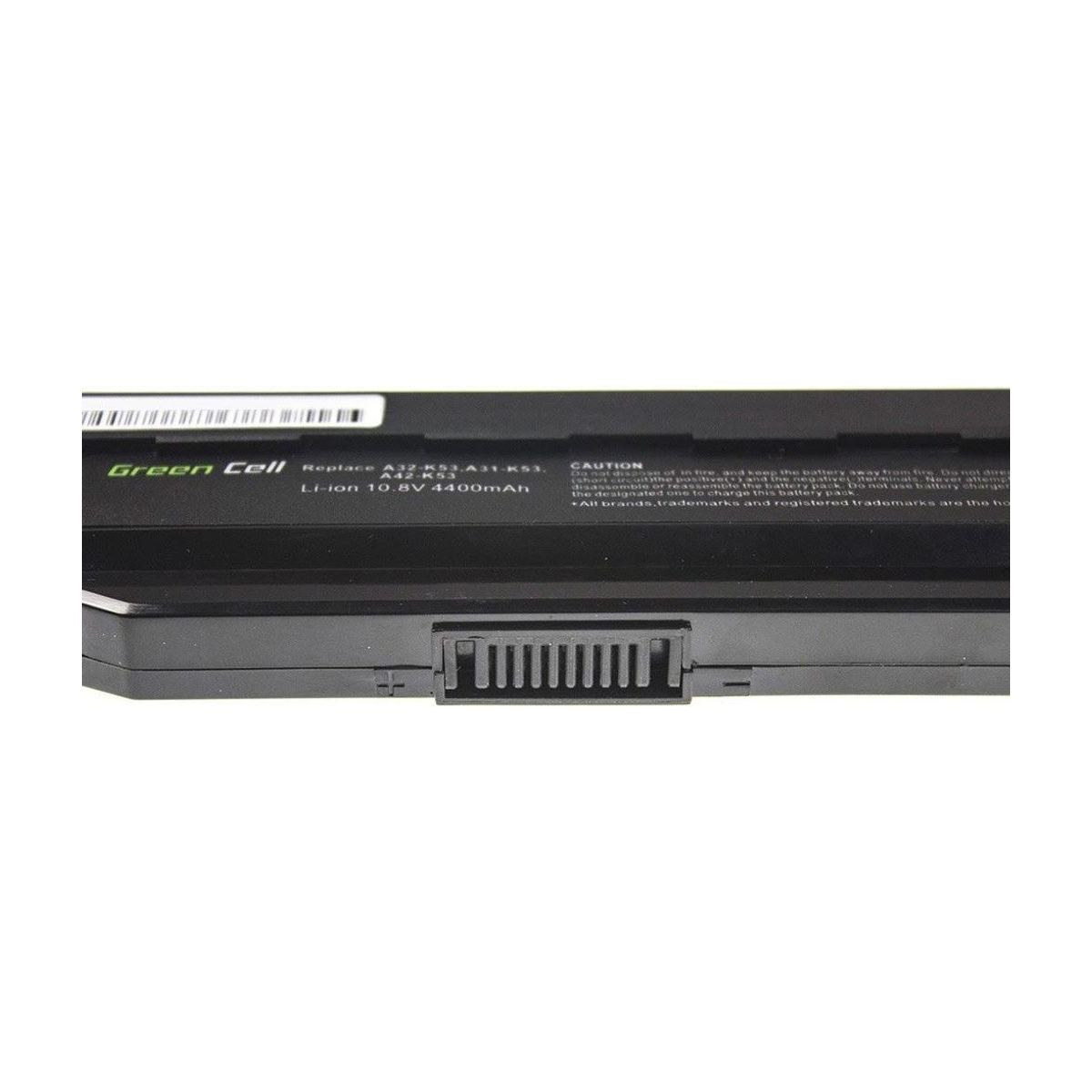 A31-K53 Laptop Battery for Asus A537 K53, K53E, K53S, Green Cell 4400mAh 3
