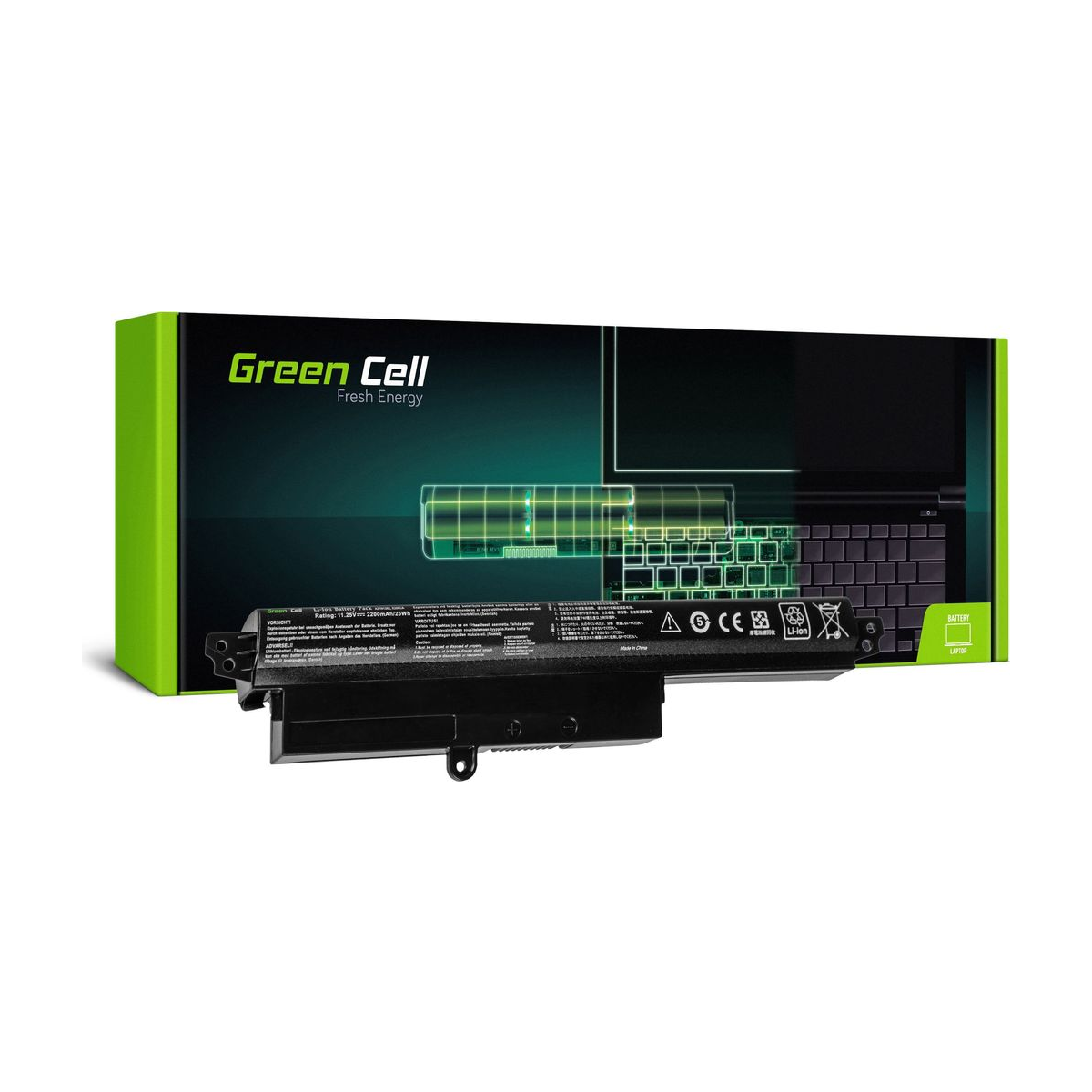 A31N1302 Laptop Battery for Asus X200, X200C, X200CA, Green Cell 2200mAh