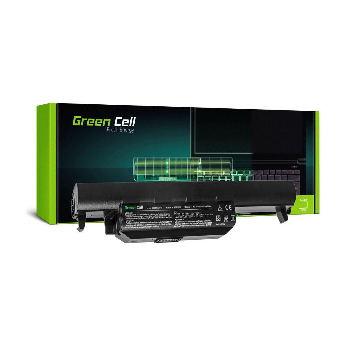 A32-K55 Laptop Battery for Asus A55 K55, K55A, K55V, Green Cell 4400mAh