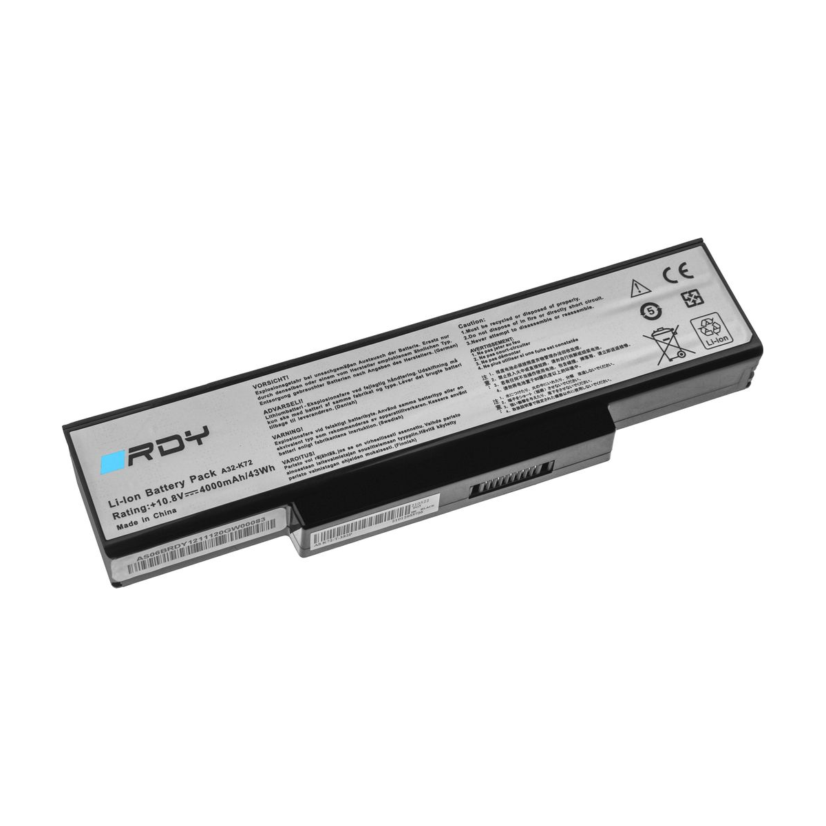 A32-K72 Laptop Battery for Asus, RDY 4000mAh 1