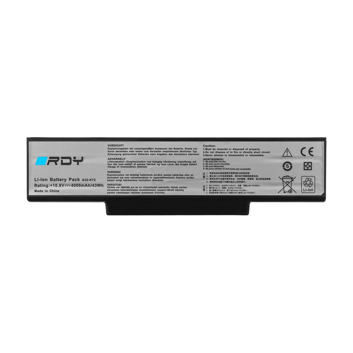 A32-K72 Laptop Battery for Asus, RDY 4000mAh 2