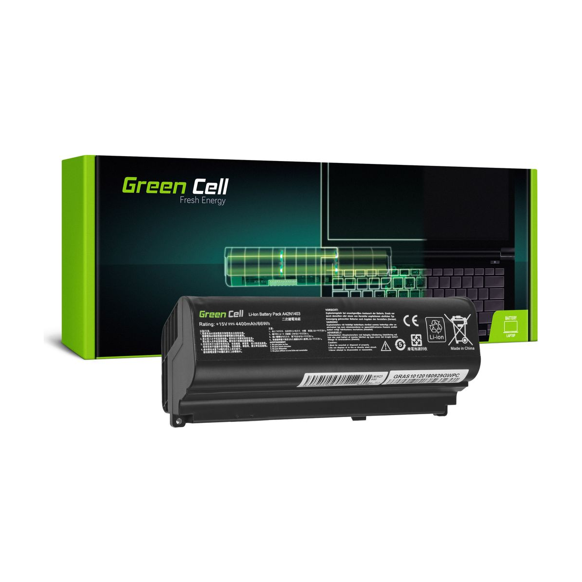 A42N1403 Laptop Battery for Asus ROG G751, G751J, G751JL, Green Cell 4400mAh