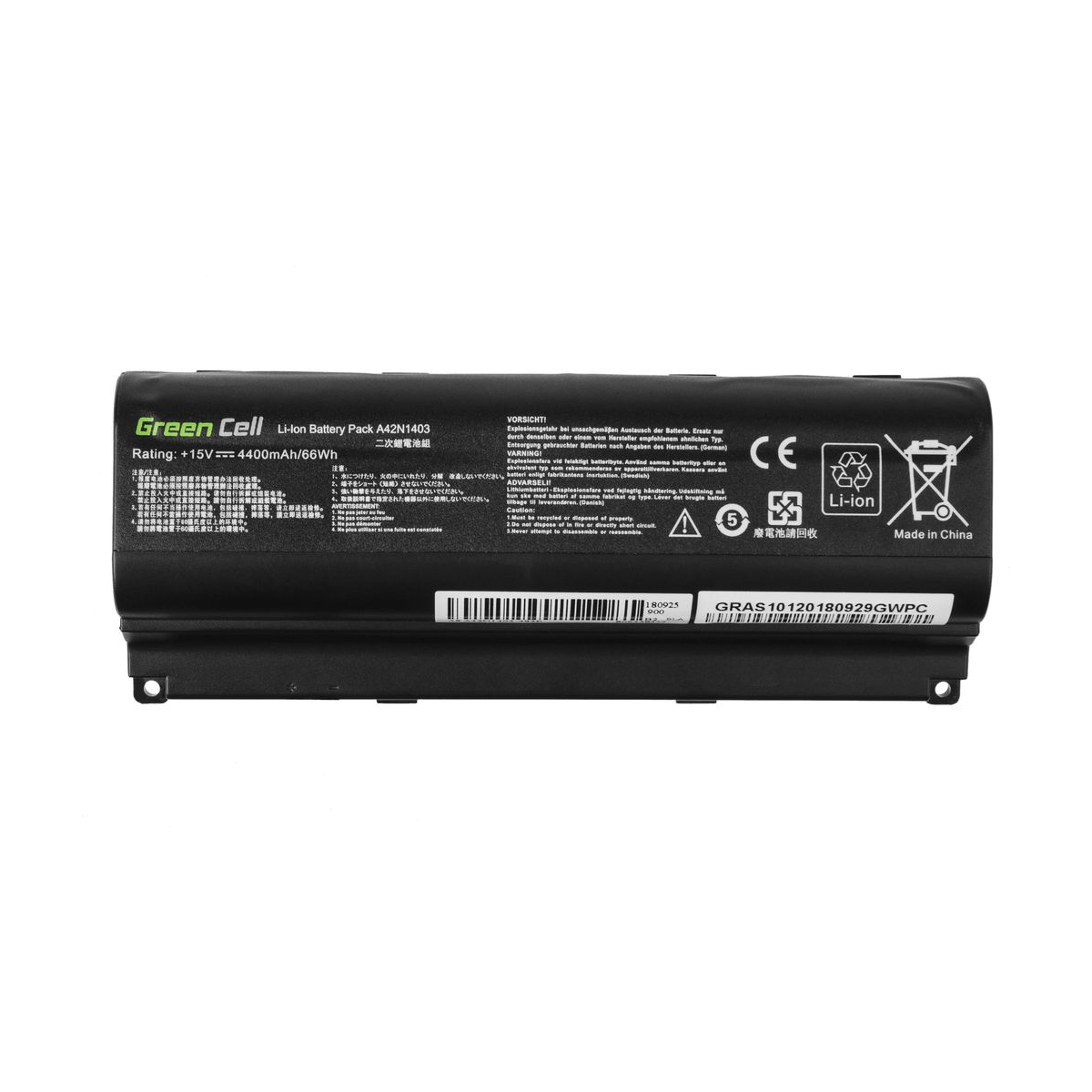 A42N1403 Laptop Battery for Asus ROG G751, G751J, G751JL, Green Cell 4400mAh 3