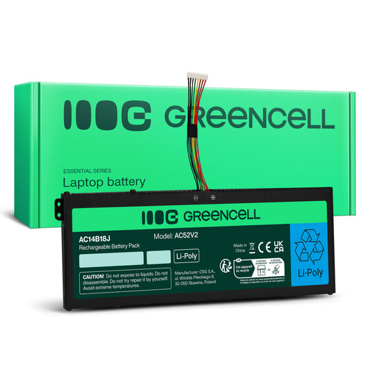 AC14B13J Laptop Battery for Acer Aspire 3, A315-23, A315-55G, Green Cell 3600mAh