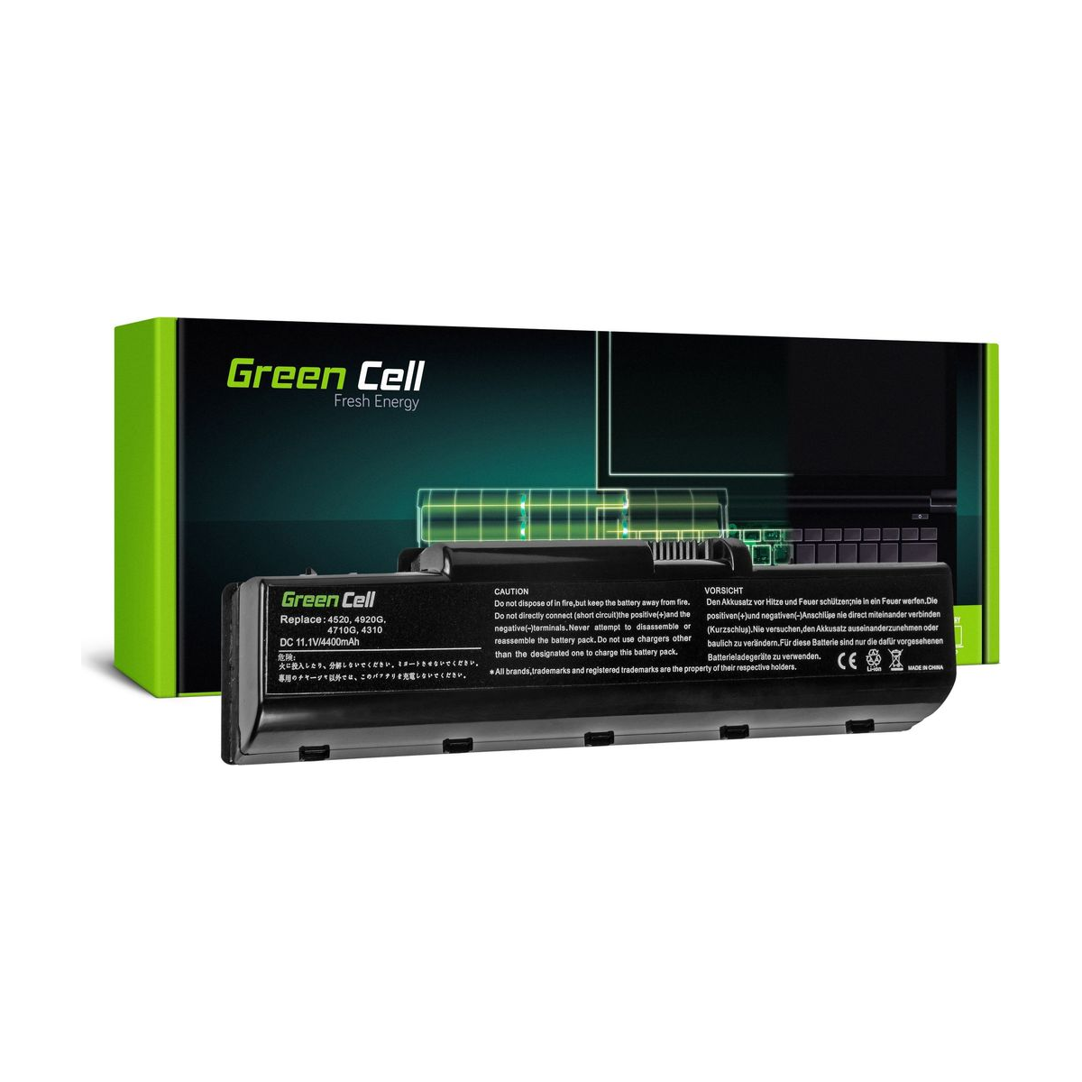 AS07A31 Laptop Battery for Acer Aspire 5535, 5356, 5735, Green Cell 4400mAh