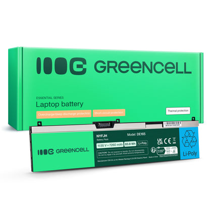 NYFJH-6C Laptop Battery for Dell Precision 15, 7530, 7540, Green Cell 7260mAh