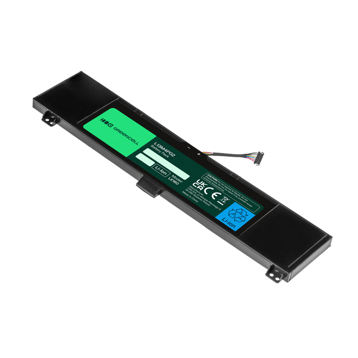L13M4P02 Laptop Battery for Lenovo Y50, Y50-70 Y70, Y70-70, Green Cell 6400mAh 2