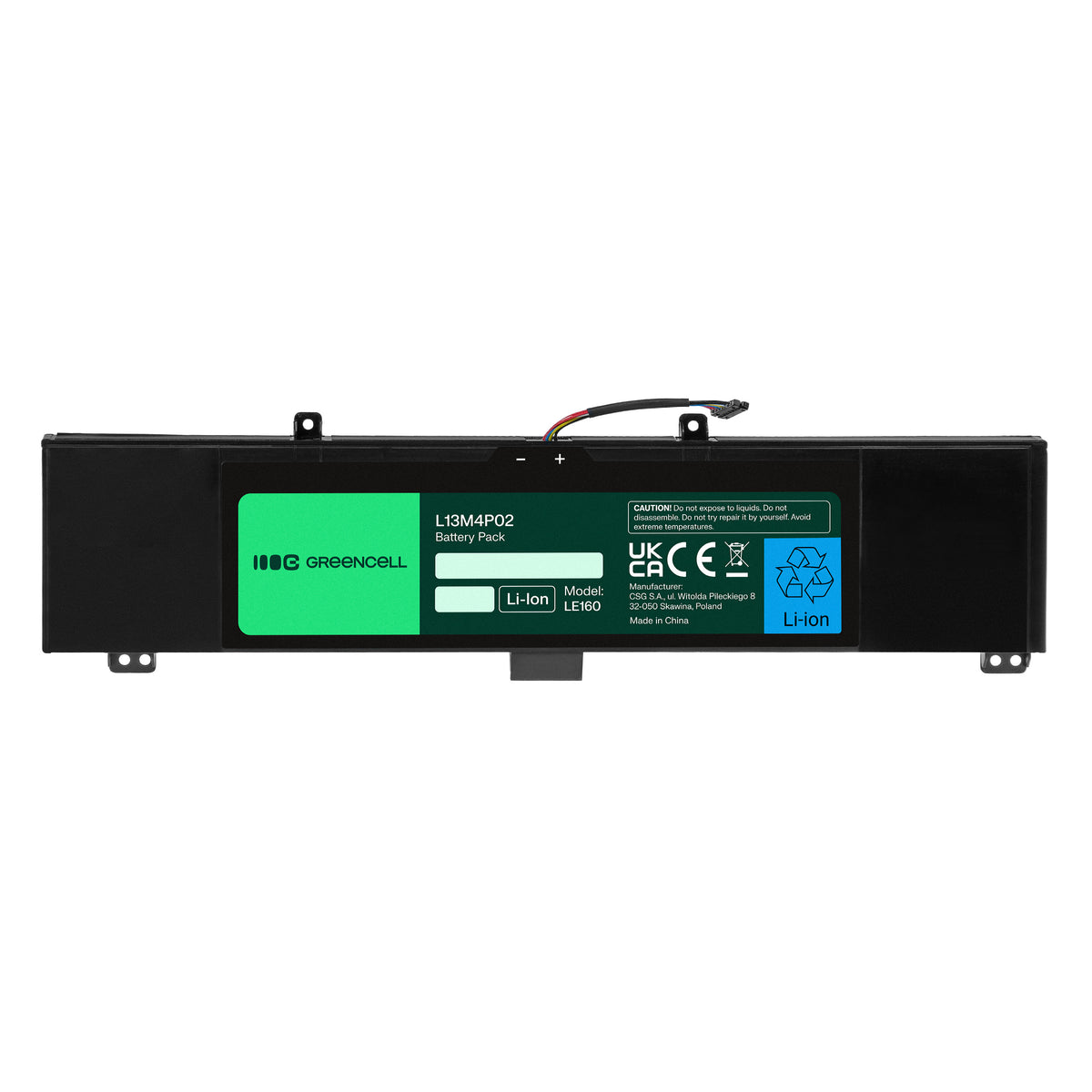 L13M4P02 Laptop Battery for Lenovo Y50, Y50-70 Y70, Y70-70, Green Cell 6400mAh 1