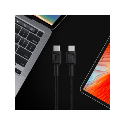 cable green cell gc powerstream usb c usb c 120cm with power delivery 60w 480 mbps ultra charge qc 30 4