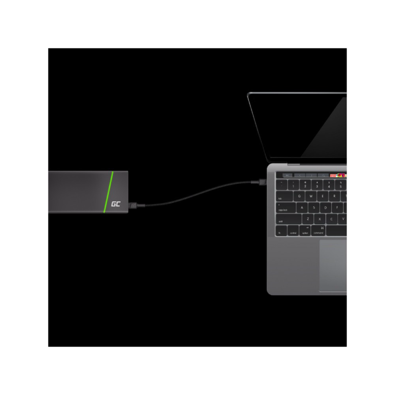 cable green cell gc powerstream usb c usb c 120cm with power delivery 60w 480 mbps ultra charge qc 30