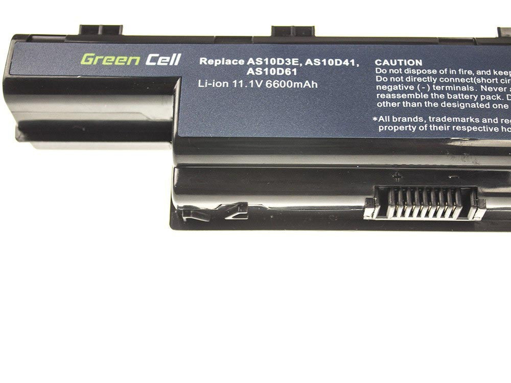 AS10D31 Laptop Battery for Acer Aspire 5741, 5741G, 5742, Green Cell 6600mAh 3