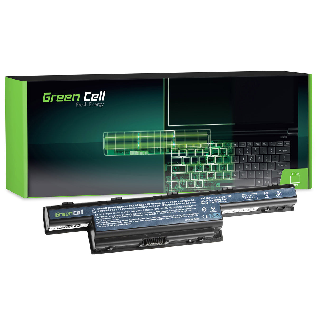 AS10D31 Laptop Battery for Acer Aspire 5741, 5741G, 5742, Green Cell 6600mAh