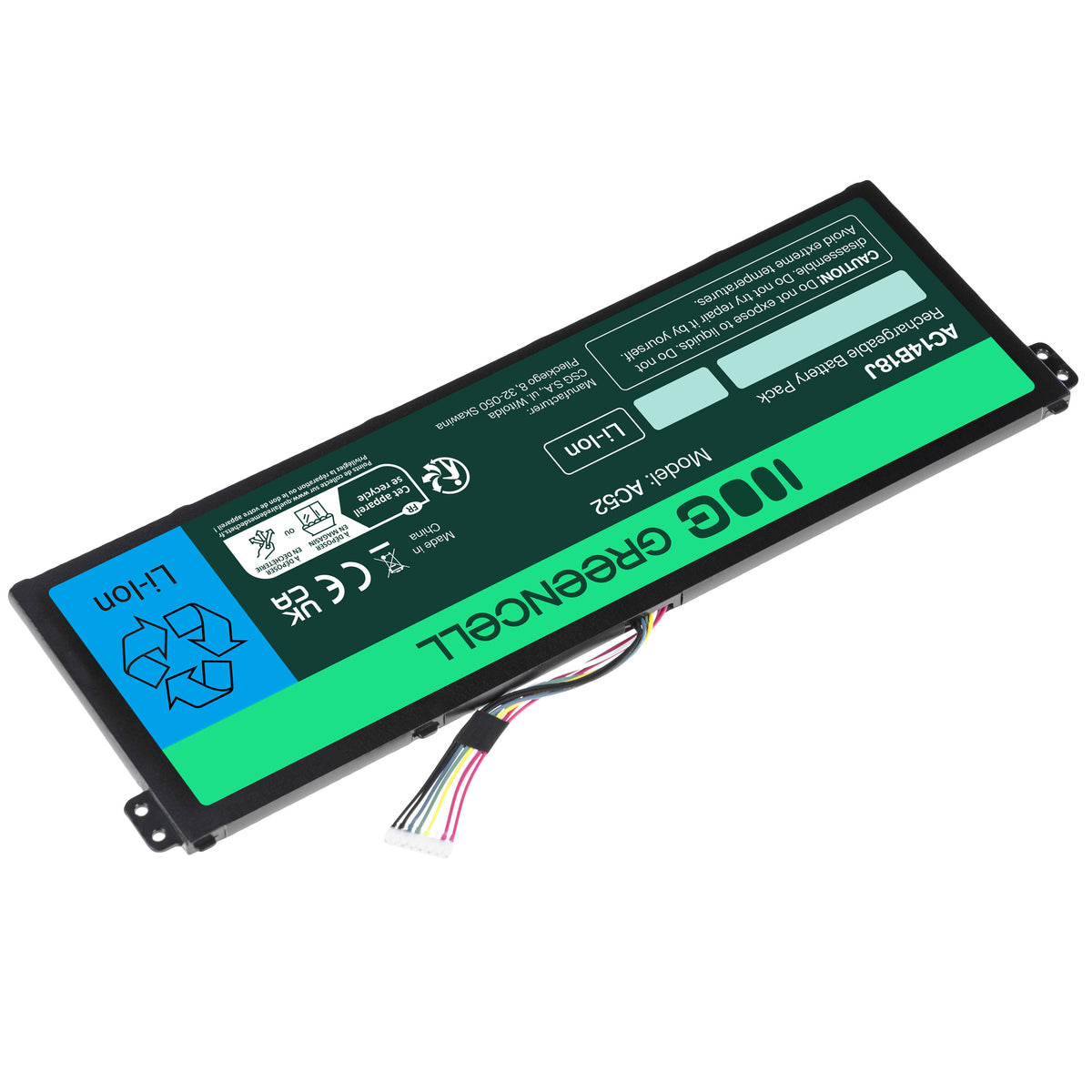 AC14B13J Laptop Battery for Acer Aspire ES1-111M, ES1-331, ES1-531, Green Cell 2100mAh 3