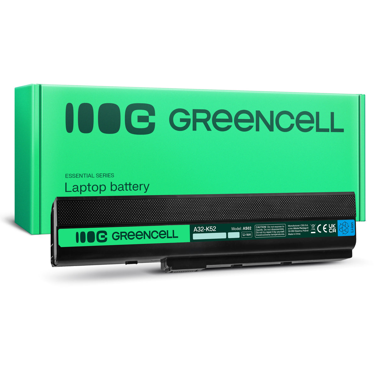 A32-K52 Laptop Battery for Asus K52, K52J, K52F A52, Green Cell 4400mAh