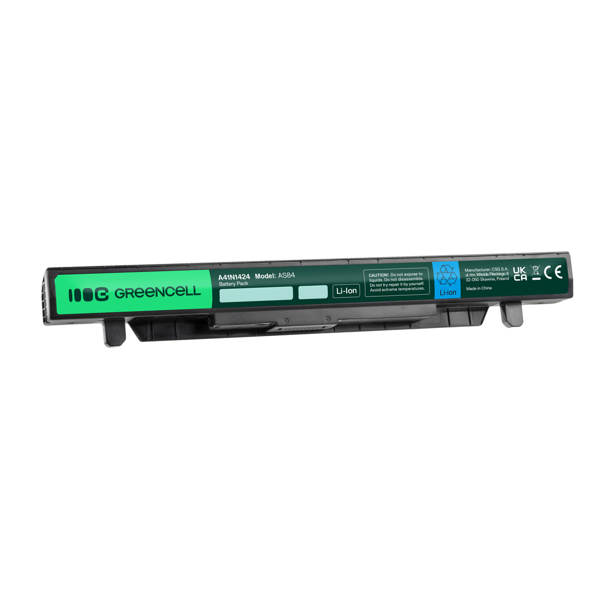 A41N1424 Laptop Battery for Asus GL552, GL552J, GL552JX, Green Cell 2200mAh 1