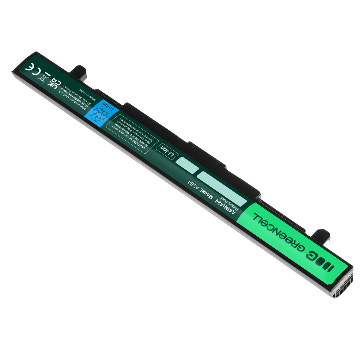 A41N1424 Laptop Battery for Asus GL552, GL552J, GL552JX, Green Cell 2200mAh 3