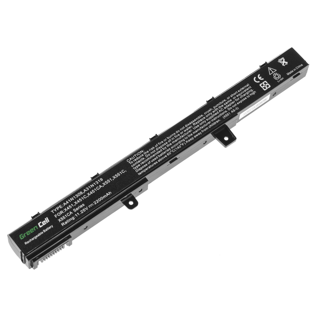 A31N1319 Laptop Battery for Asus X551, X551C, X551CA, Green Cell 2200mAh 1